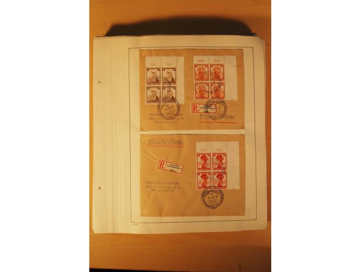 1936, Olympische Spiele, interessante Brief-Sammlung mit vielen R-Briefen mit Sonder-R-Zettel und SSt. inkl. Garmisch-Partenk
