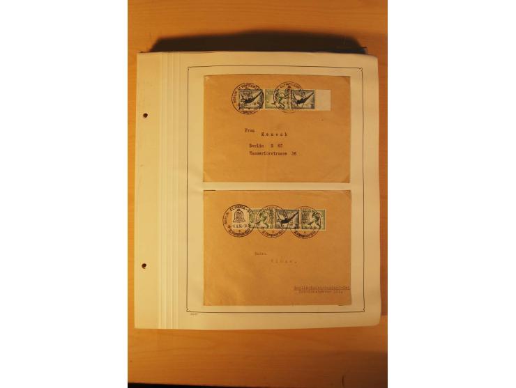 1936, Olympische Spiele, interessante Brief-Sammlung mit vielen R-Briefen mit Sonder-R-Zettel und SSt. inkl. Garmisch-Partenk