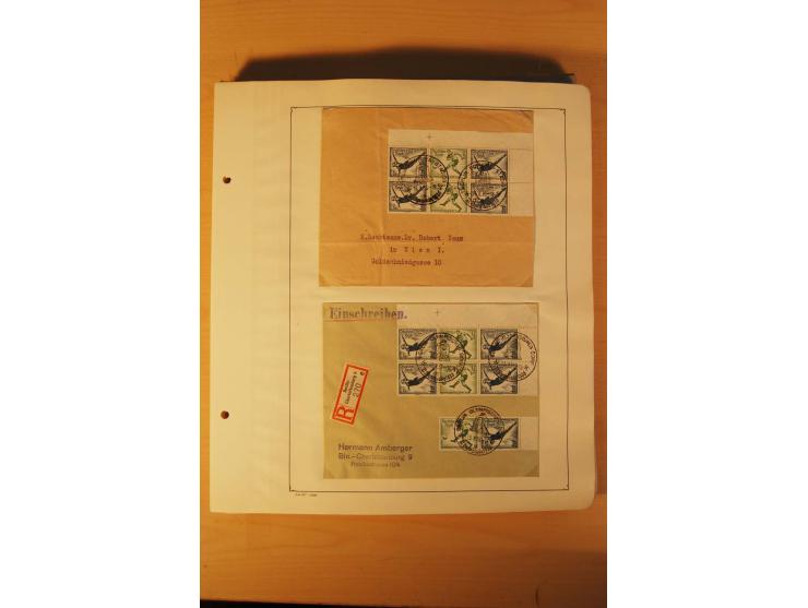 1936, Olympische Spiele, interessante Brief-Sammlung mit vielen R-Briefen mit Sonder-R-Zettel und SSt. inkl. Garmisch-Partenk