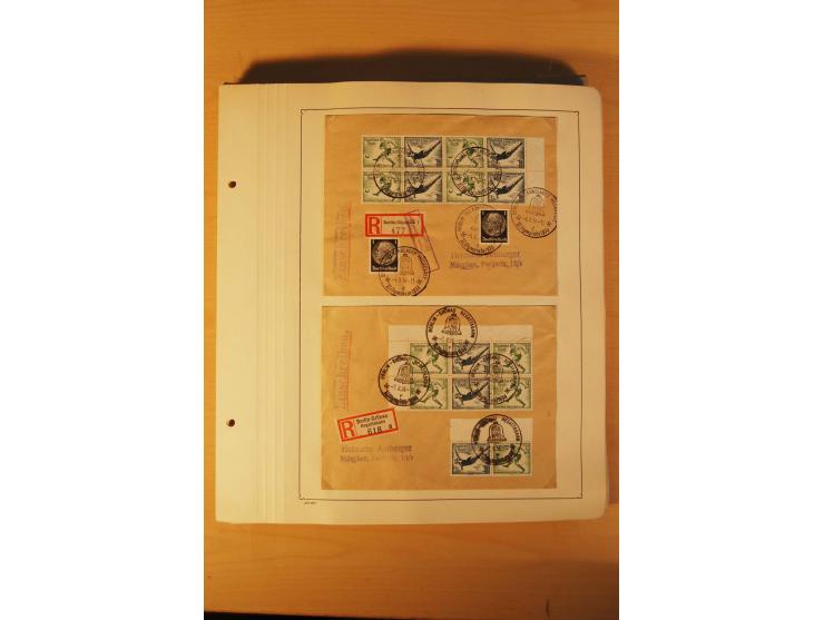 1936, Olympische Spiele, interessante Brief-Sammlung mit vielen R-Briefen mit Sonder-R-Zettel und SSt. inkl. Garmisch-Partenk