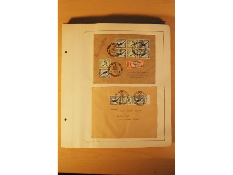 1936, Olympische Spiele, interessante Brief-Sammlung mit vielen R-Briefen mit Sonder-R-Zettel und SSt. inkl. Garmisch-Partenk