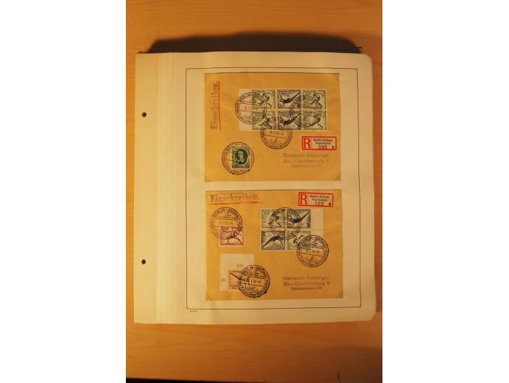 1936, Olympische Spiele, interessante Brief-Sammlung mit vielen R-Briefen mit Sonder-R-Zettel und SSt. inkl. Garmisch-Partenk