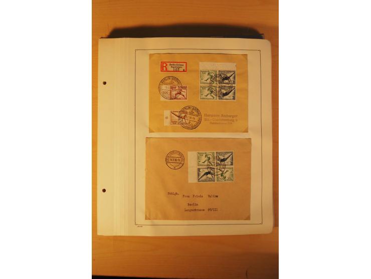 1936, Olympische Spiele, interessante Brief-Sammlung mit vielen R-Briefen mit Sonder-R-Zettel und SSt. inkl. Garmisch-Partenk