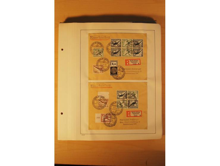 1936, Olympische Spiele, interessante Brief-Sammlung mit vielen R-Briefen mit Sonder-R-Zettel und SSt. inkl. Garmisch-Partenk