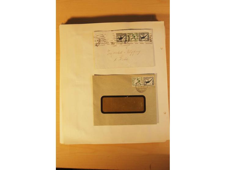 1936, Olympische Spiele, interessante Brief-Sammlung mit vielen R-Briefen mit Sonder-R-Zettel und SSt. inkl. Garmisch-Partenk