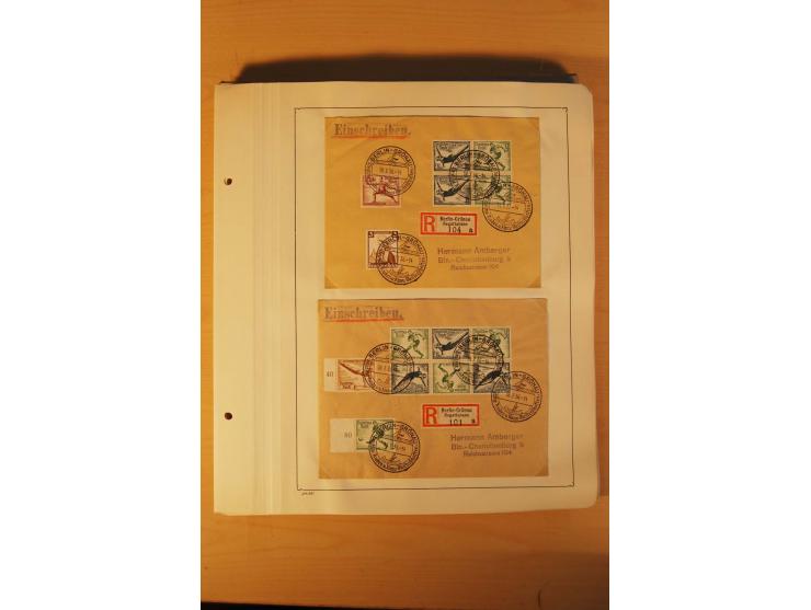 1936, Olympische Spiele, interessante Brief-Sammlung mit vielen R-Briefen mit Sonder-R-Zettel und SSt. inkl. Garmisch-Partenk
