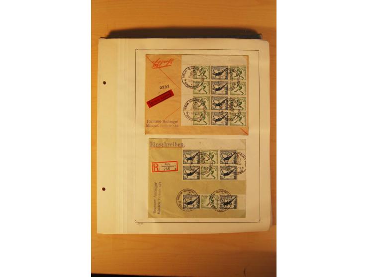 1936, Olympische Spiele, interessante Brief-Sammlung mit vielen R-Briefen mit Sonder-R-Zettel und SSt. inkl. Garmisch-Partenk