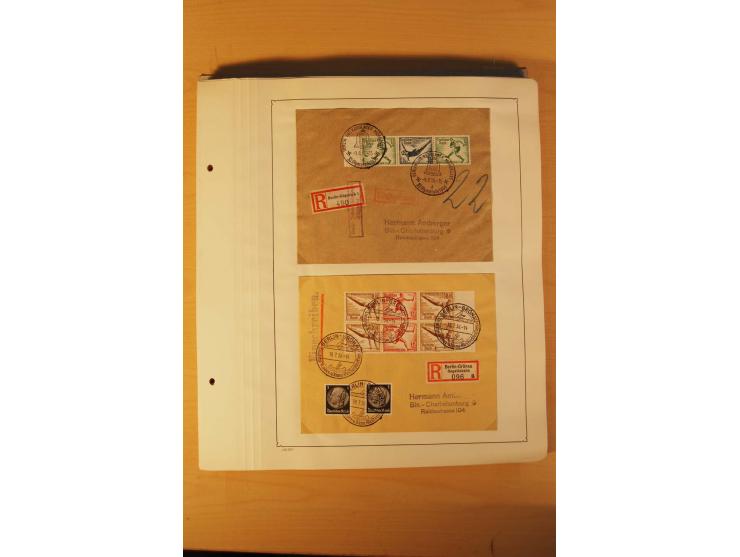 1936, Olympische Spiele, interessante Brief-Sammlung mit vielen R-Briefen mit Sonder-R-Zettel und SSt. inkl. Garmisch-Partenk