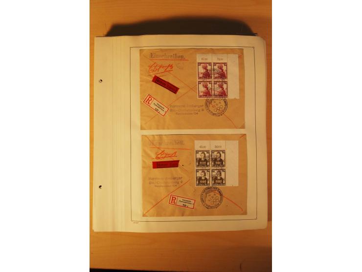 1936, Olympische Spiele, interessante Brief-Sammlung mit vielen R-Briefen mit Sonder-R-Zettel und SSt. inkl. Garmisch-Partenk