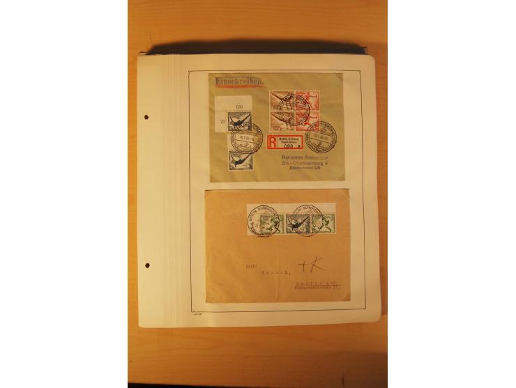 1936, Olympische Spiele, interessante Brief-Sammlung mit vielen R-Briefen mit Sonder-R-Zettel und SSt. inkl. Garmisch-Partenk