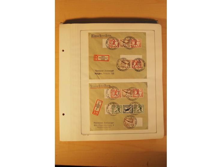 1936, Olympische Spiele, interessante Brief-Sammlung mit vielen R-Briefen mit Sonder-R-Zettel und SSt. inkl. Garmisch-Partenk