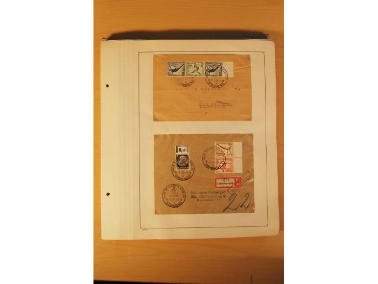 1936, Olympische Spiele, interessante Brief-Sammlung mit vielen R-Briefen mit Sonder-R-Zettel und SSt. inkl. Garmisch-Partenk