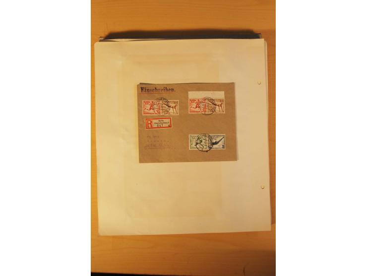 1936, Olympische Spiele, interessante Brief-Sammlung mit vielen R-Briefen mit Sonder-R-Zettel und SSt. inkl. Garmisch-Partenk