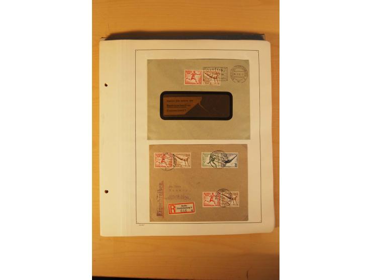 1936, Olympische Spiele, interessante Brief-Sammlung mit vielen R-Briefen mit Sonder-R-Zettel und SSt. inkl. Garmisch-Partenk