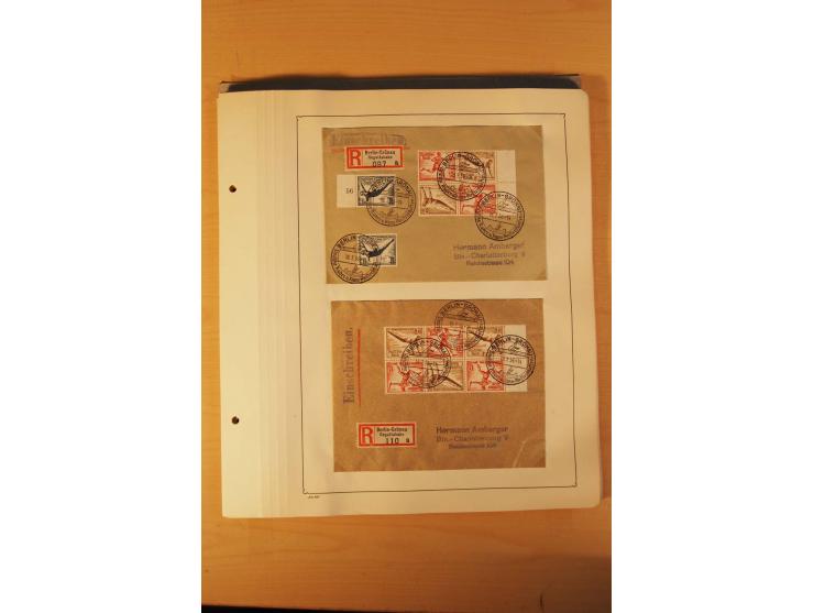 1936, Olympische Spiele, interessante Brief-Sammlung mit vielen R-Briefen mit Sonder-R-Zettel und SSt. inkl. Garmisch-Partenk