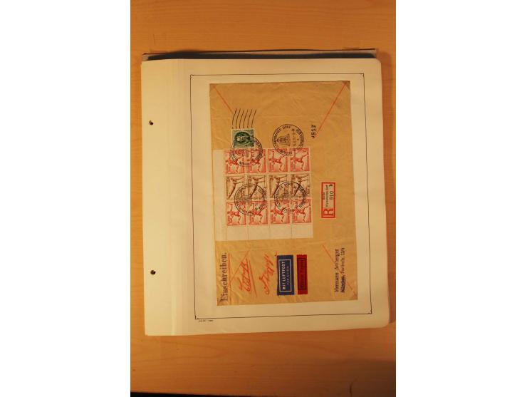 1936, Olympische Spiele, interessante Brief-Sammlung mit vielen R-Briefen mit Sonder-R-Zettel und SSt. inkl. Garmisch-Partenk