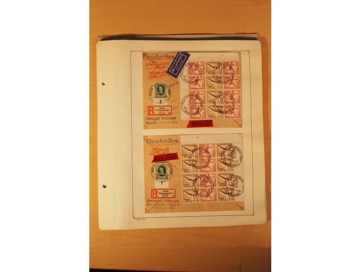 1936, Olympische Spiele, interessante Brief-Sammlung mit vielen R-Briefen mit Sonder-R-Zettel und SSt. inkl. Garmisch-Partenk