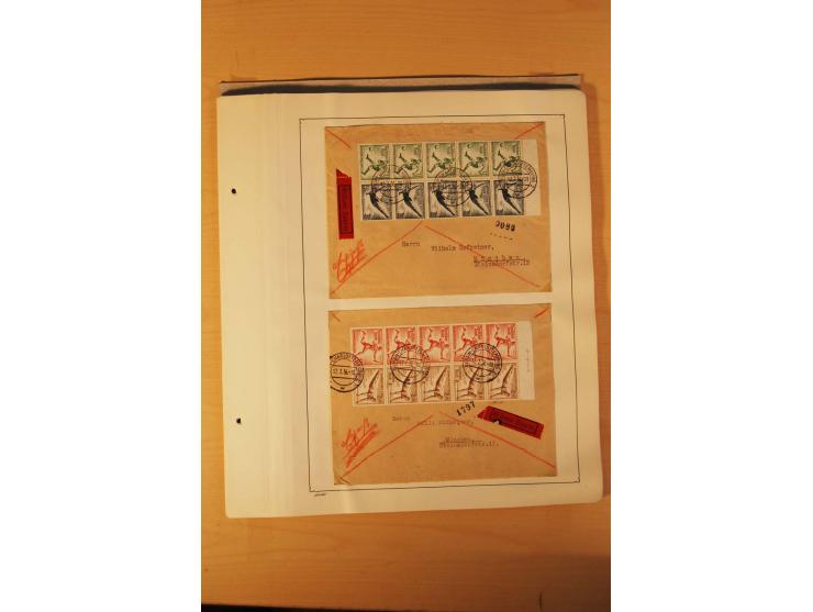 1936, Olympische Spiele, interessante Brief-Sammlung mit vielen R-Briefen mit Sonder-R-Zettel und SSt. inkl. Garmisch-Partenk