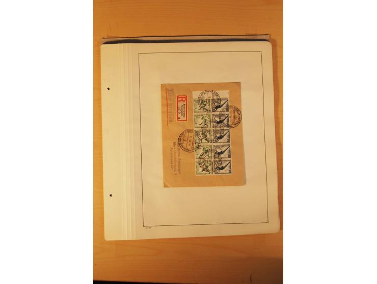 1936, Olympische Spiele, interessante Brief-Sammlung mit vielen R-Briefen mit Sonder-R-Zettel und SSt. inkl. Garmisch-Partenk