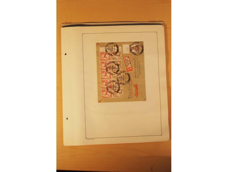 1936, Olympische Spiele, interessante Brief-Sammlung mit vielen R-Briefen mit Sonder-R-Zettel und SSt. inkl. Garmisch-Partenk