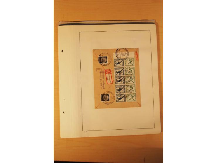 1936, Olympische Spiele, interessante Brief-Sammlung mit vielen R-Briefen mit Sonder-R-Zettel und SSt. inkl. Garmisch-Partenk