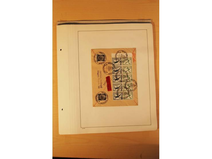 1936, Olympische Spiele, interessante Brief-Sammlung mit vielen R-Briefen mit Sonder-R-Zettel und SSt. inkl. Garmisch-Partenk