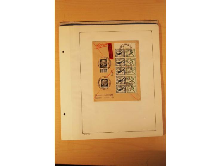 1936, Olympische Spiele, interessante Brief-Sammlung mit vielen R-Briefen mit Sonder-R-Zettel und SSt. inkl. Garmisch-Partenk