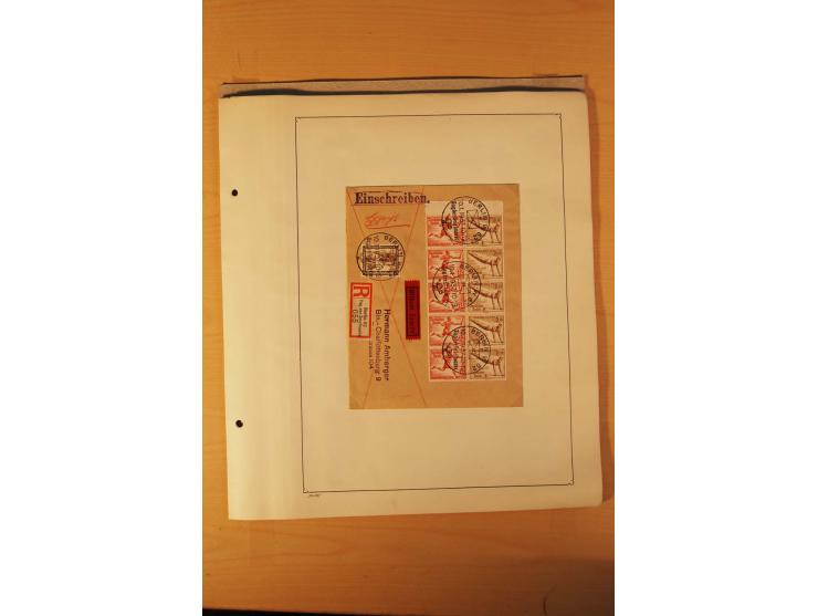 1936, Olympische Spiele, interessante Brief-Sammlung mit vielen R-Briefen mit Sonder-R-Zettel und SSt. inkl. Garmisch-Partenk