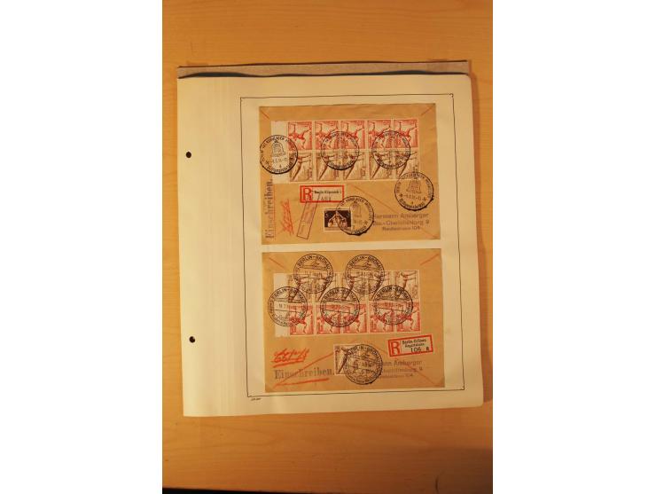 1936, Olympische Spiele, interessante Brief-Sammlung mit vielen R-Briefen mit Sonder-R-Zettel und SSt. inkl. Garmisch-Partenk