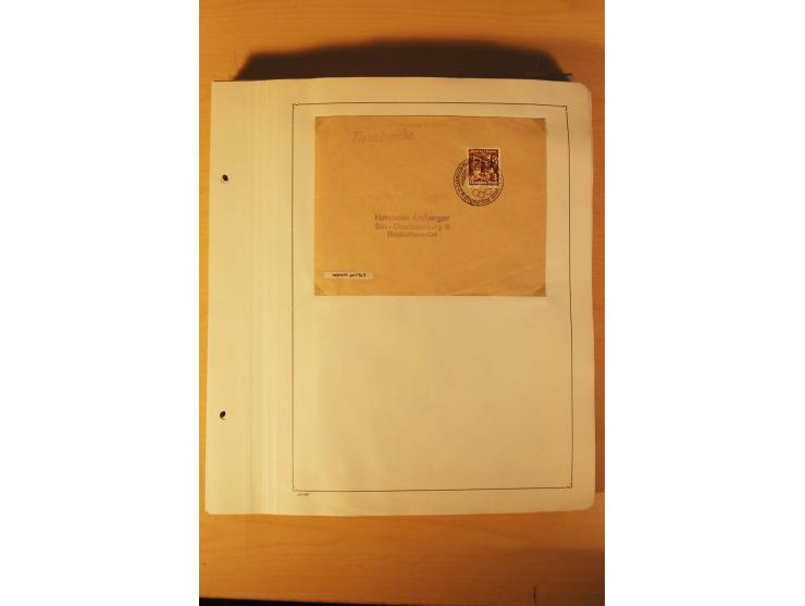 1936, Olympische Spiele, interessante Brief-Sammlung mit vielen R-Briefen mit Sonder-R-Zettel und SSt. inkl. Garmisch-Partenk