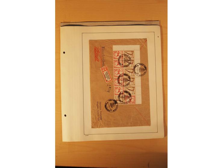 1936, Olympische Spiele, interessante Brief-Sammlung mit vielen R-Briefen mit Sonder-R-Zettel und SSt. inkl. Garmisch-Partenk