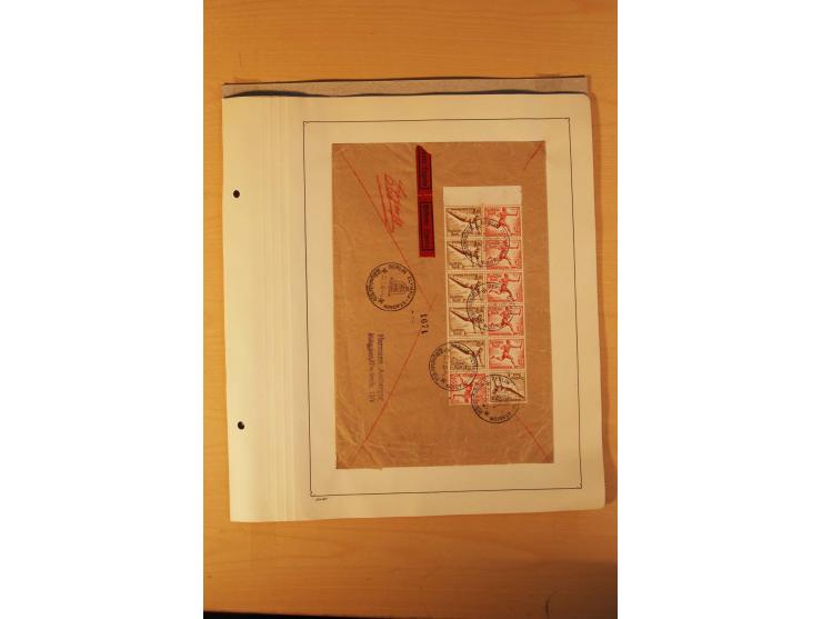 1936, Olympische Spiele, interessante Brief-Sammlung mit vielen R-Briefen mit Sonder-R-Zettel und SSt. inkl. Garmisch-Partenk