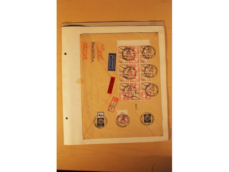 1936, Olympische Spiele, interessante Brief-Sammlung mit vielen R-Briefen mit Sonder-R-Zettel und SSt. inkl. Garmisch-Partenk