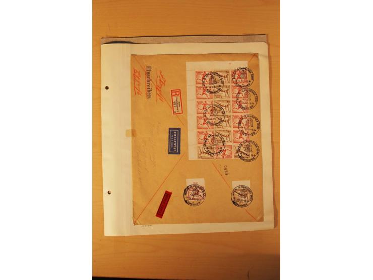 1936, Olympische Spiele, interessante Brief-Sammlung mit vielen R-Briefen mit Sonder-R-Zettel und SSt. inkl. Garmisch-Partenk