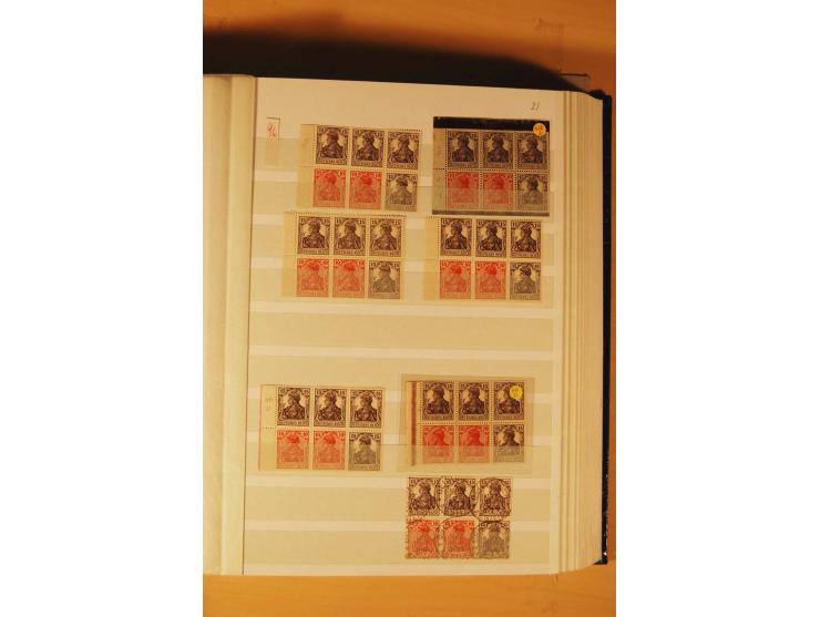 1916/28, meist ungebrauchte Sammlung Heftchenblätter ab Germania bis Weimar mit einigen besseren und auch Stücken mit HAN, zu