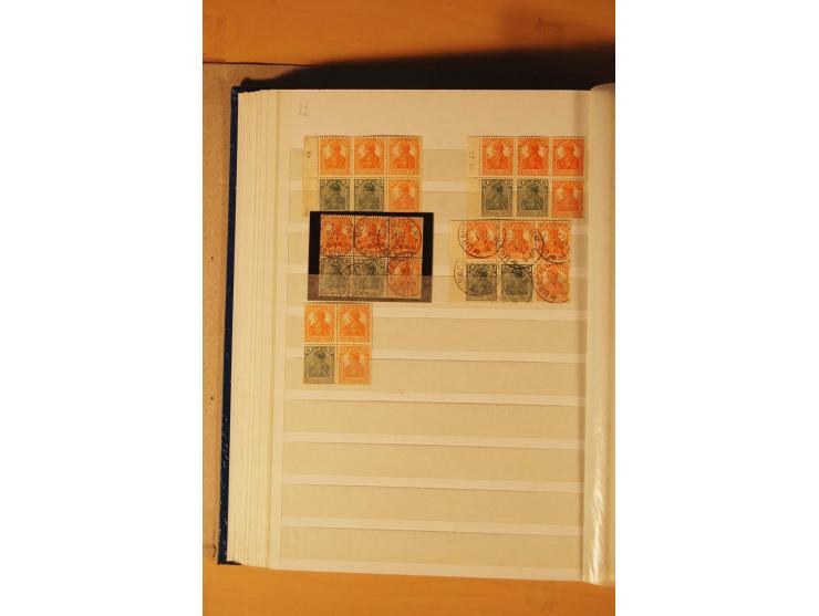 1916/28, meist ungebrauchte Sammlung Heftchenblätter ab Germania bis Weimar mit einigen besseren und auch Stücken mit HAN, zu