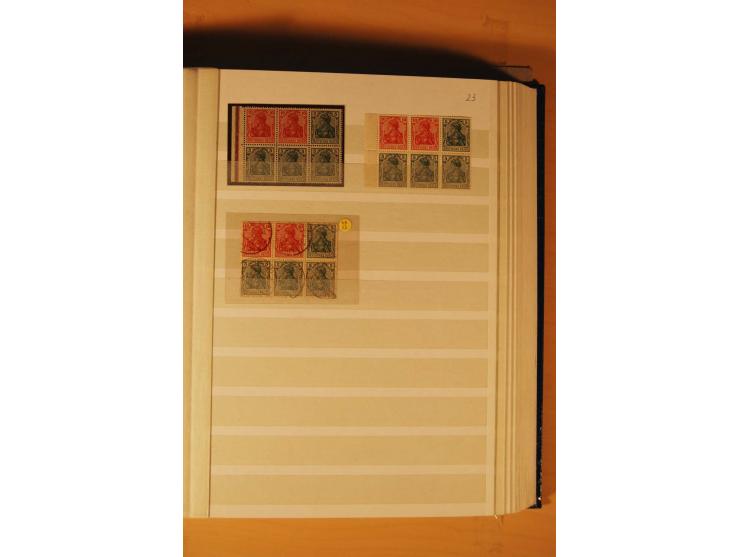 1916/28, meist ungebrauchte Sammlung Heftchenblätter ab Germania bis Weimar mit einigen besseren und auch Stücken mit HAN, zu