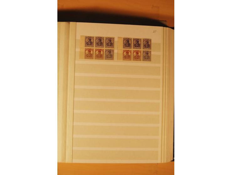 1916/28, meist ungebrauchte Sammlung Heftchenblätter ab Germania bis Weimar mit einigen besseren und auch Stücken mit HAN, zu