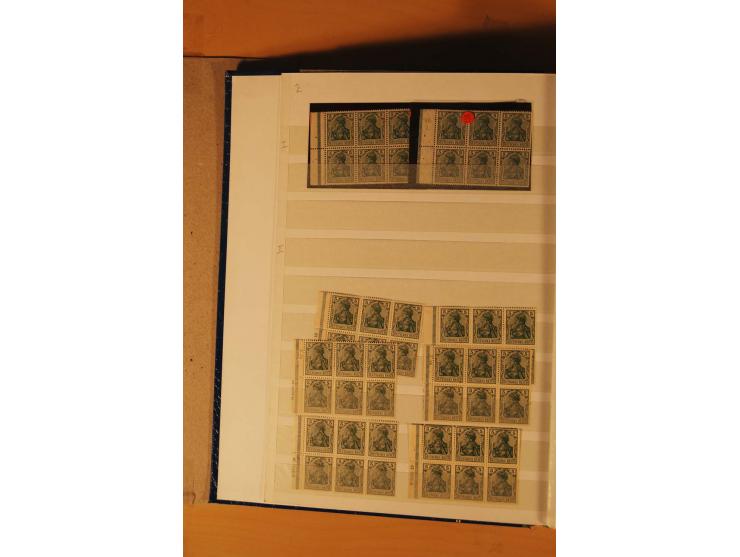 1916/28, meist ungebrauchte Sammlung Heftchenblätter ab Germania bis Weimar mit einigen besseren und auch Stücken mit HAN, zu