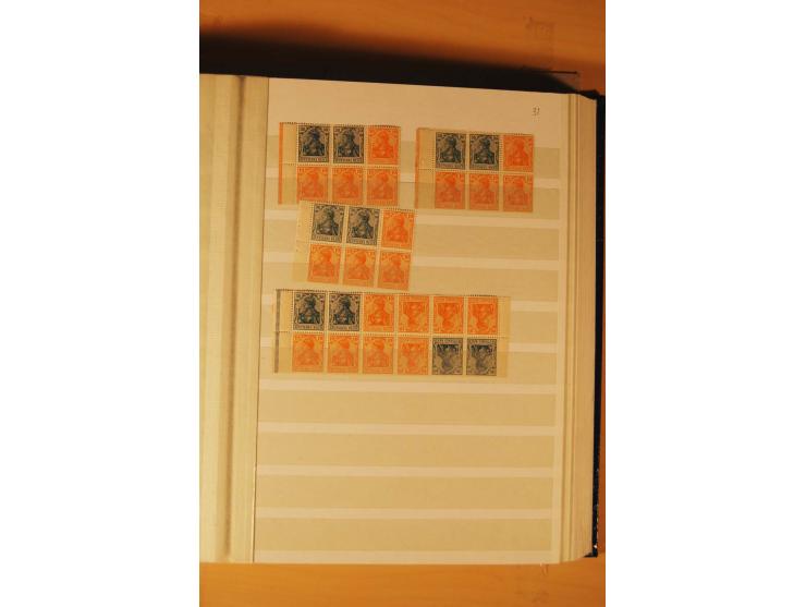 1916/28, meist ungebrauchte Sammlung Heftchenblätter ab Germania bis Weimar mit einigen besseren und auch Stücken mit HAN, zu