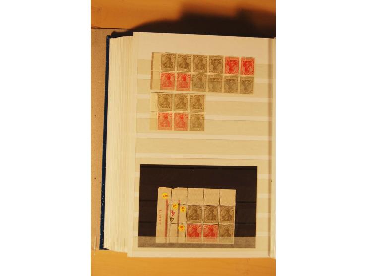 1916/28, meist ungebrauchte Sammlung Heftchenblätter ab Germania bis Weimar mit einigen besseren und auch Stücken mit HAN, zu