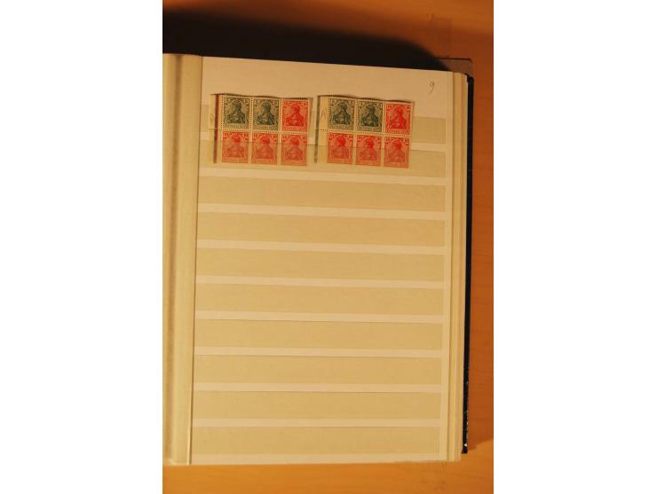 1916/28, meist ungebrauchte Sammlung Heftchenblätter ab Germania bis Weimar mit einigen besseren und auch Stücken mit HAN, zu