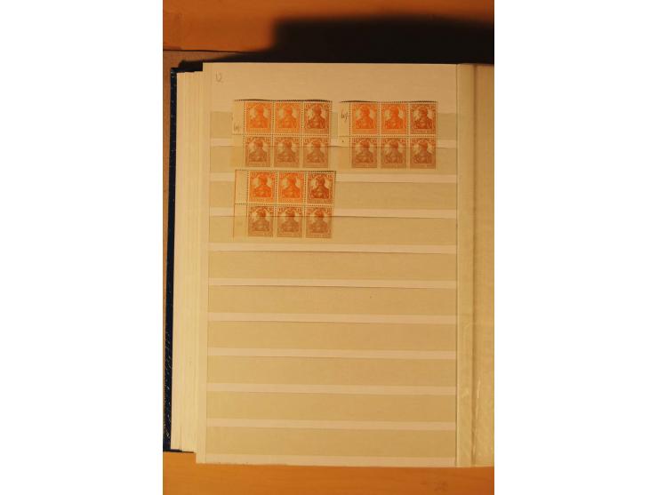 1916/28, meist ungebrauchte Sammlung Heftchenblätter ab Germania bis Weimar mit einigen besseren und auch Stücken mit HAN, zu