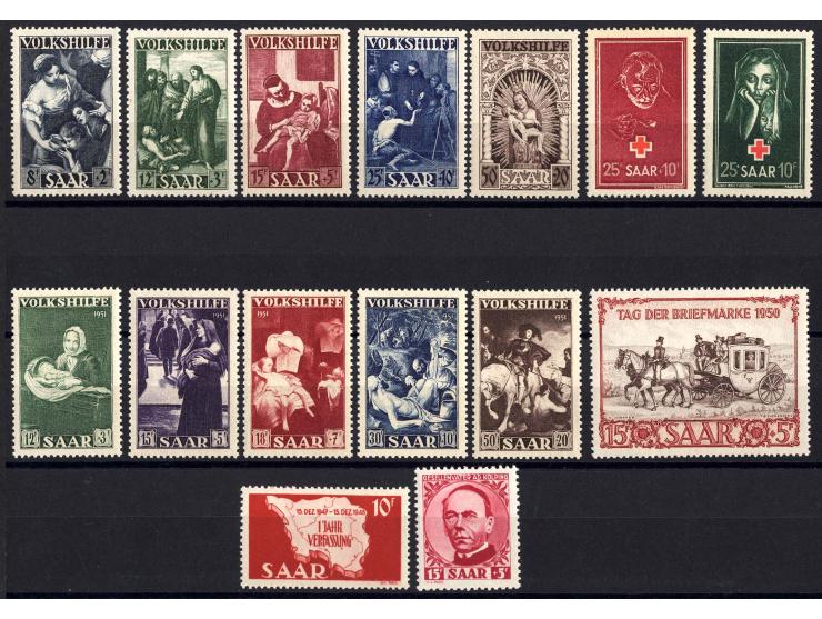 1921/51, postfrische, ungebrauchte und gestempelte Zusammenstellung mit u.a. Mi.-Nr. 199-205 auf R-Brief, Bl.1 etc.