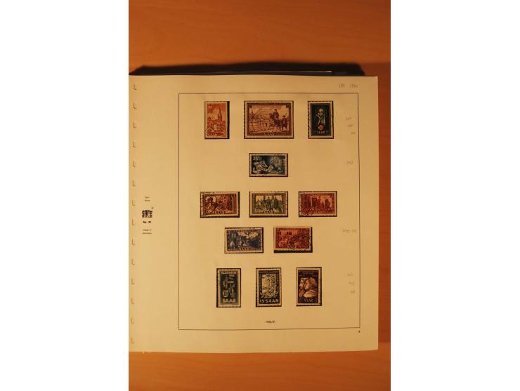 1947/59, ungebrauchte/postfrische und gestempelte Sammlung mit einigen besseren und kompletten Ausgaben, Abarten und weitere 