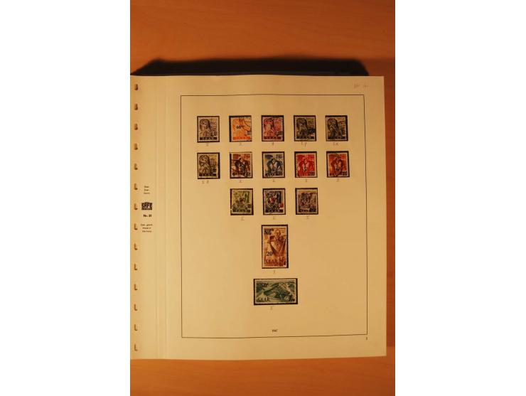 1947/59, ungebrauchte/postfrische und gestempelte Sammlung mit einigen besseren und kompletten Ausgaben, Abarten und weitere 