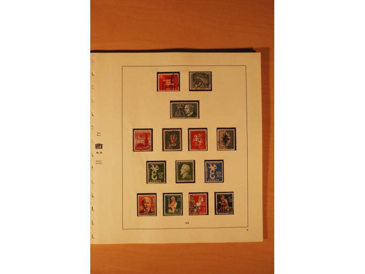 1947/59, ungebrauchte/postfrische und gestempelte Sammlung mit einigen besseren und kompletten Ausgaben, Abarten und weitere 