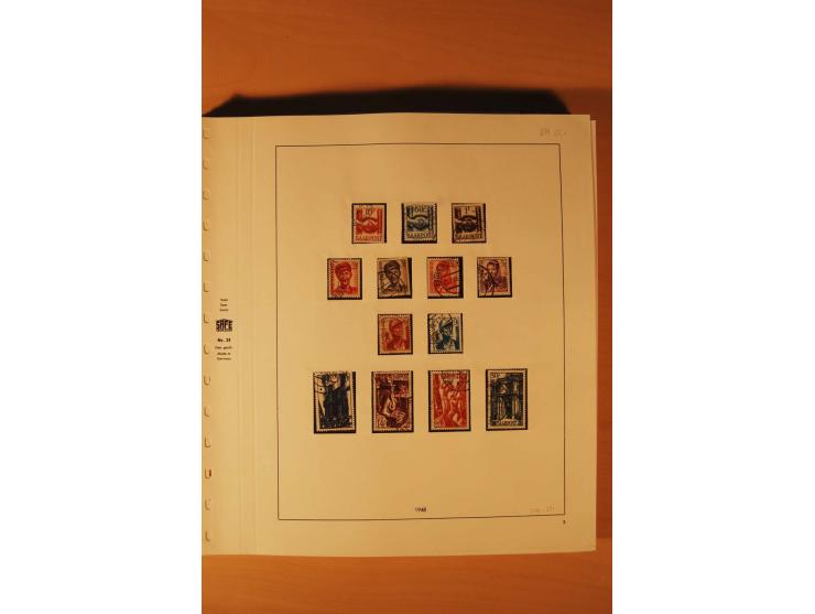 1947/59, ungebrauchte/postfrische und gestempelte Sammlung mit einigen besseren und kompletten Ausgaben, Abarten und weitere 