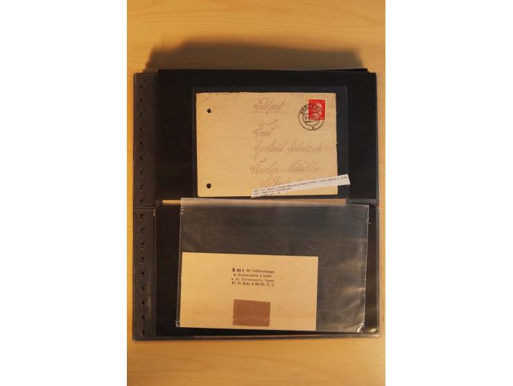 1939/45, umfangreiche Sammlung mit über 190 Briefen (viele mit Inhalt) und Karten, dabei viele besondere Stempel, Luft-Feldpo