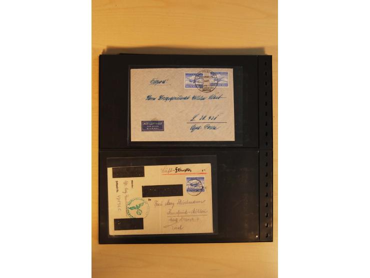 1939/45, umfangreiche Sammlung mit über 190 Briefen (viele mit Inhalt) und Karten, dabei viele besondere Stempel, Luft-Feldpo
